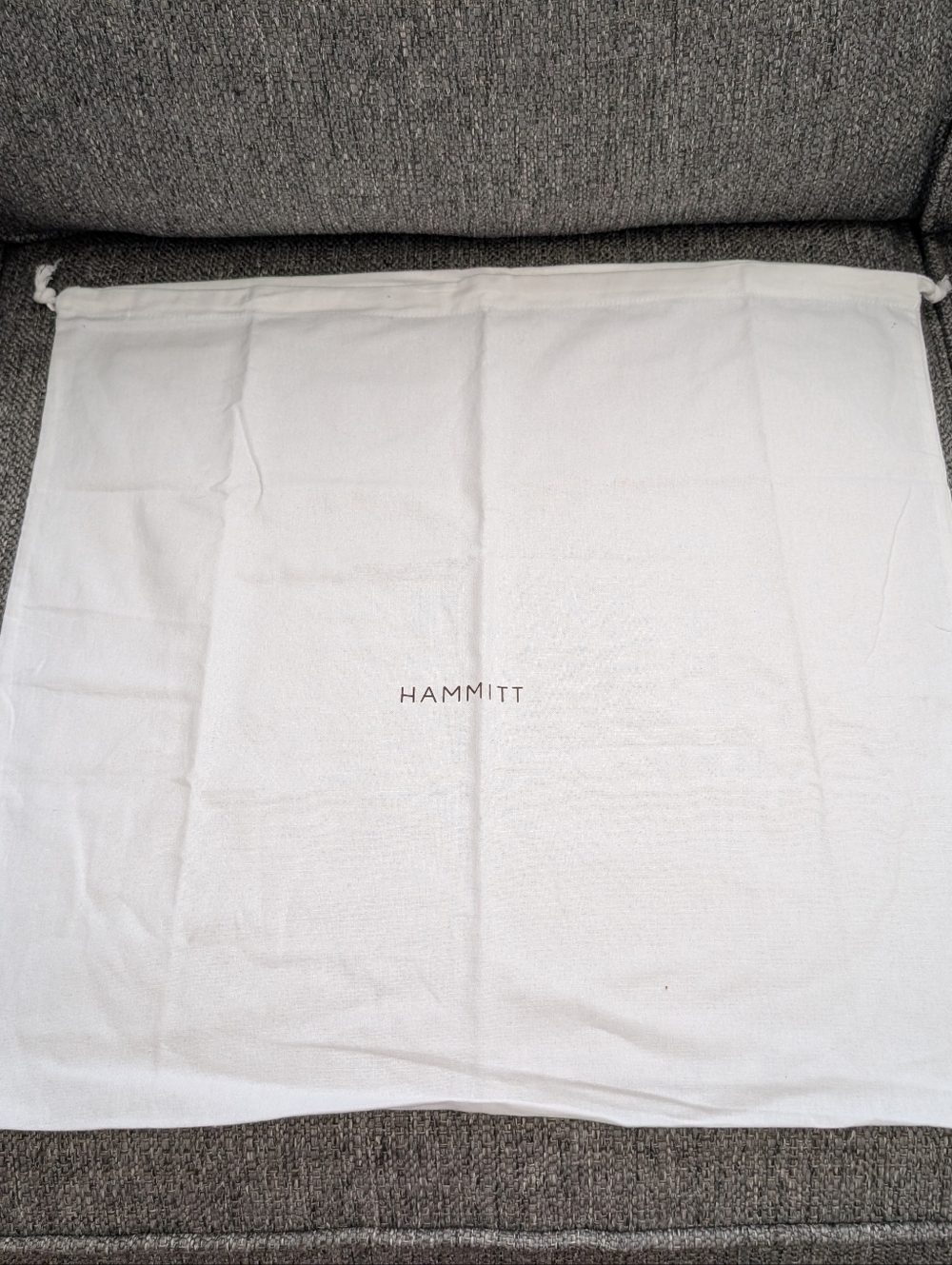 Hammitt White Cotton Drawstring Storage Bag